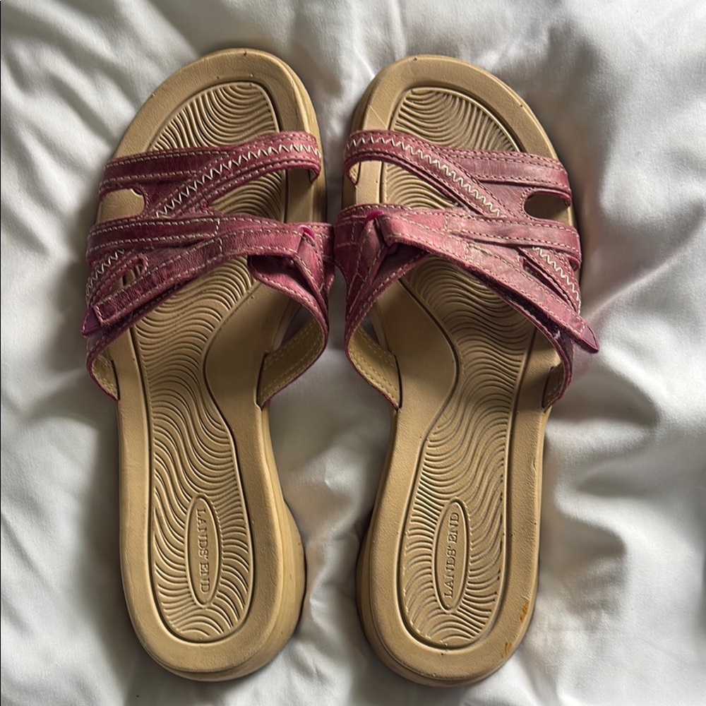 Comfortable Pink Slip-On Sandals